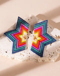 Beaded Star - Handwoven Earrings