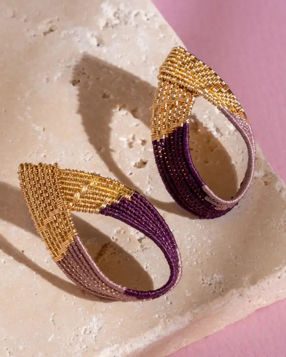 Twisted Loop - Handwoven Earrings